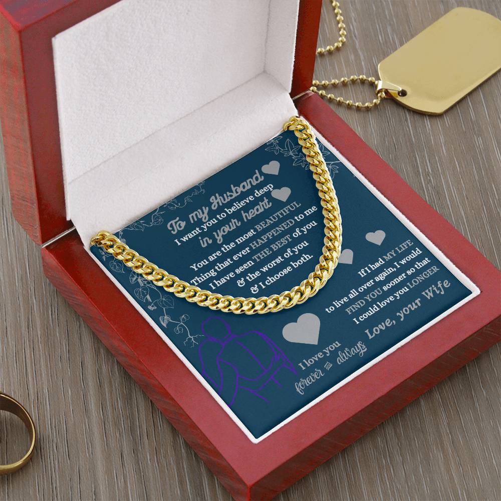 To My Husband Necklace