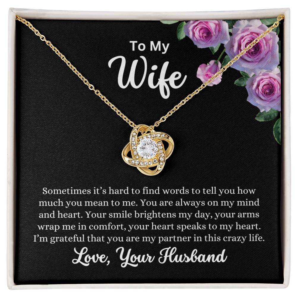 To my Wife Love Knot Necklace