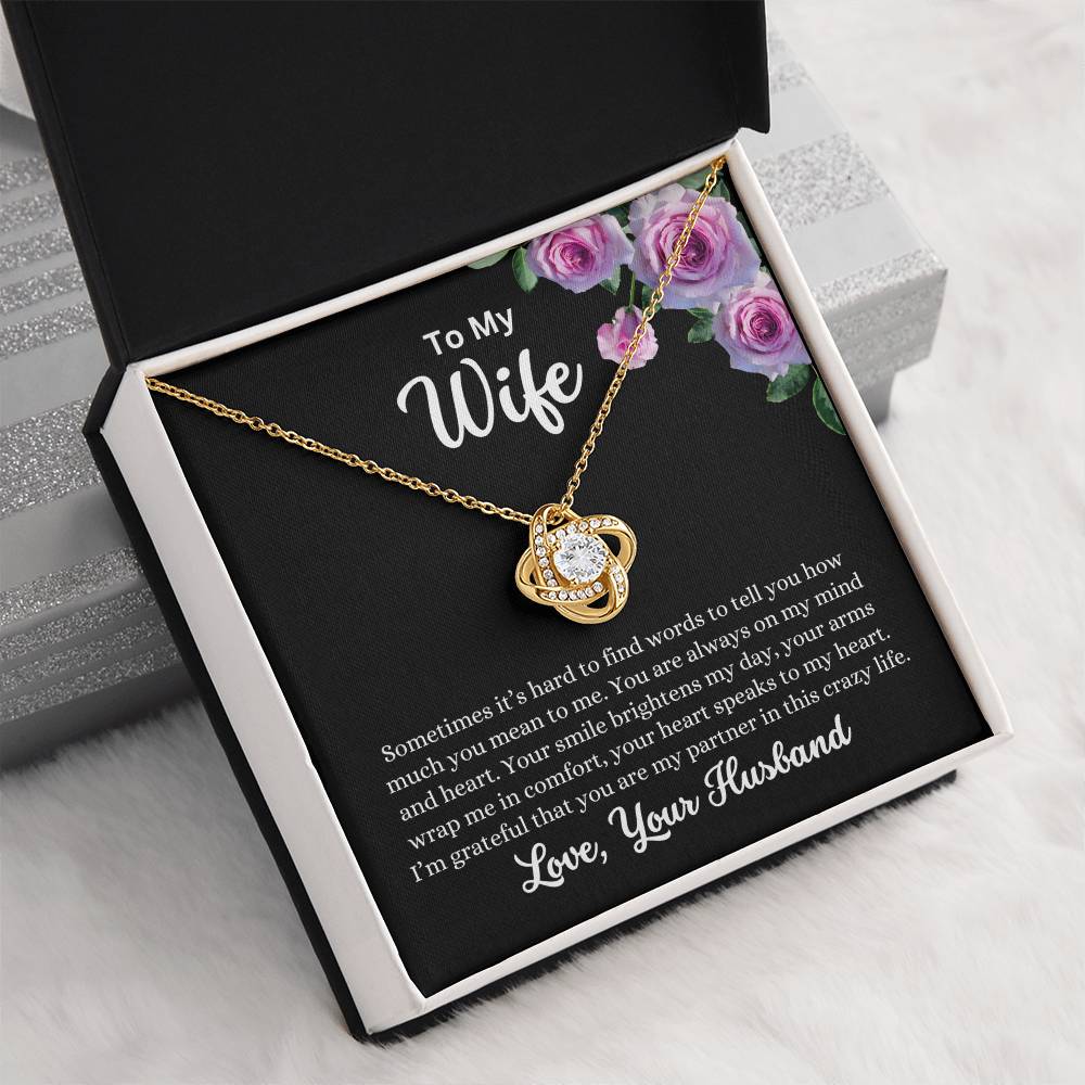 To my Wife Love Knot Necklace