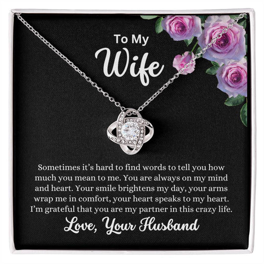 To my Wife Love Knot Necklace