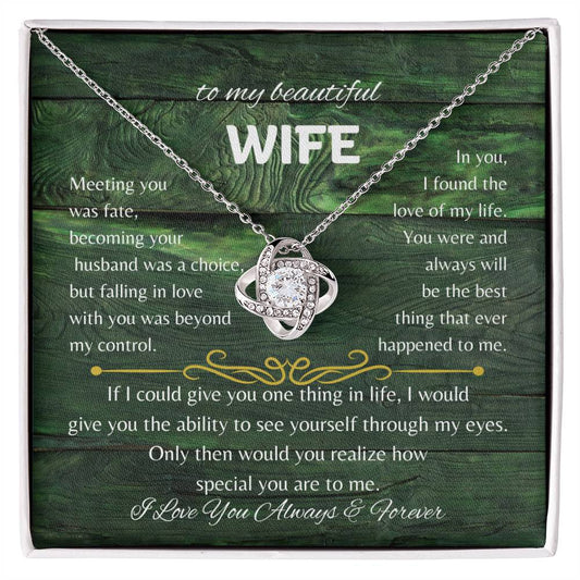 To My Beautiful Wife Necklace