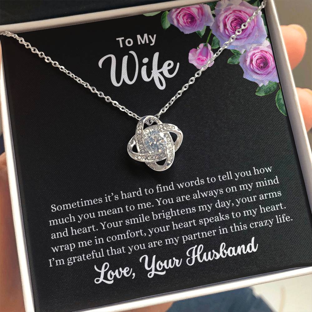 To my Wife Love Knot Necklace