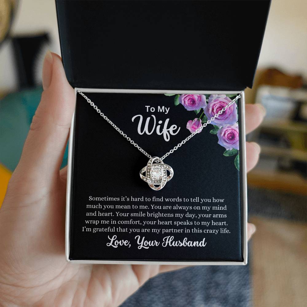 To my Wife Love Knot Necklace