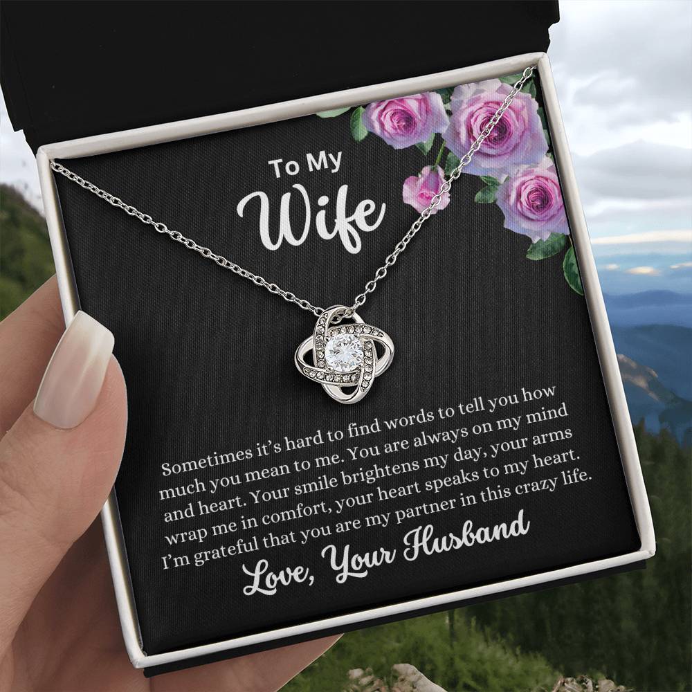 To my Wife Love Knot Necklace