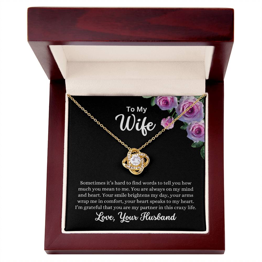 To my Wife Love Knot Necklace