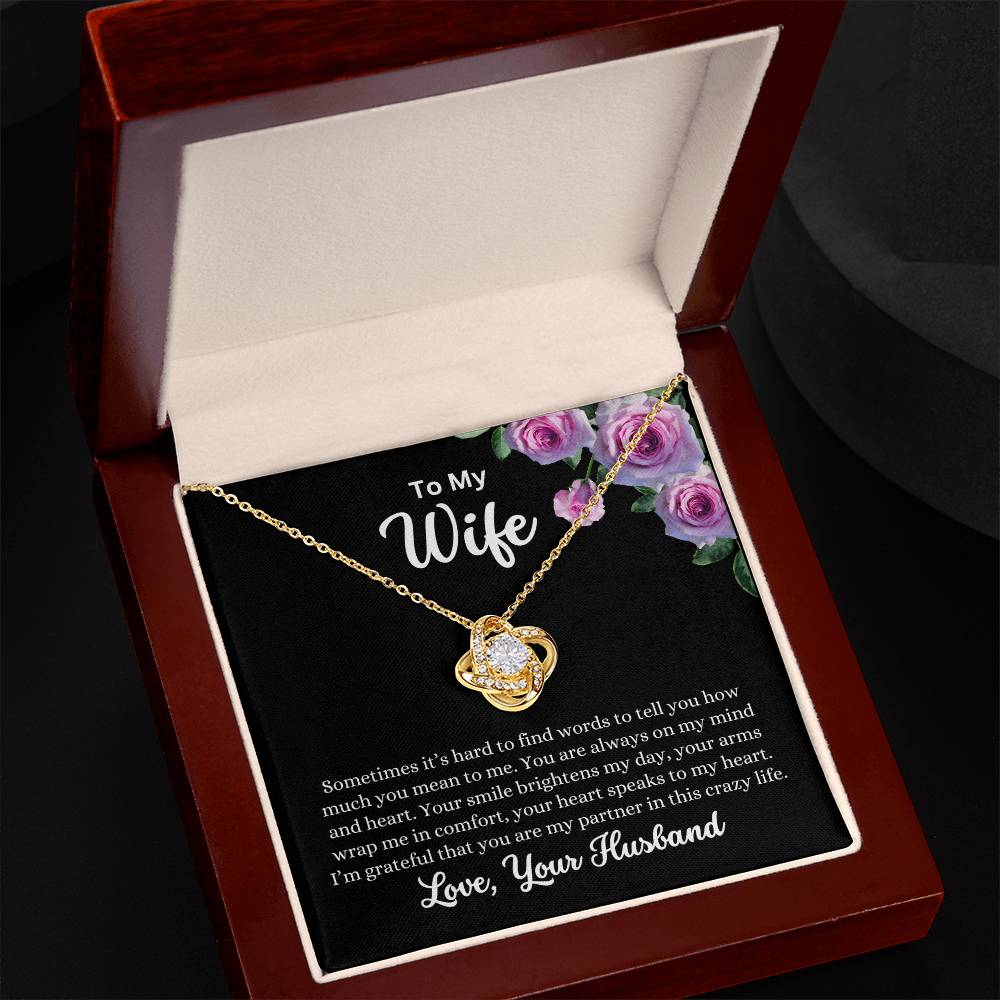 To my Wife Love Knot Necklace