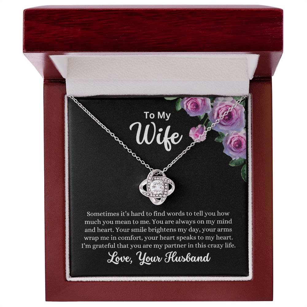 To my Wife Love Knot Necklace