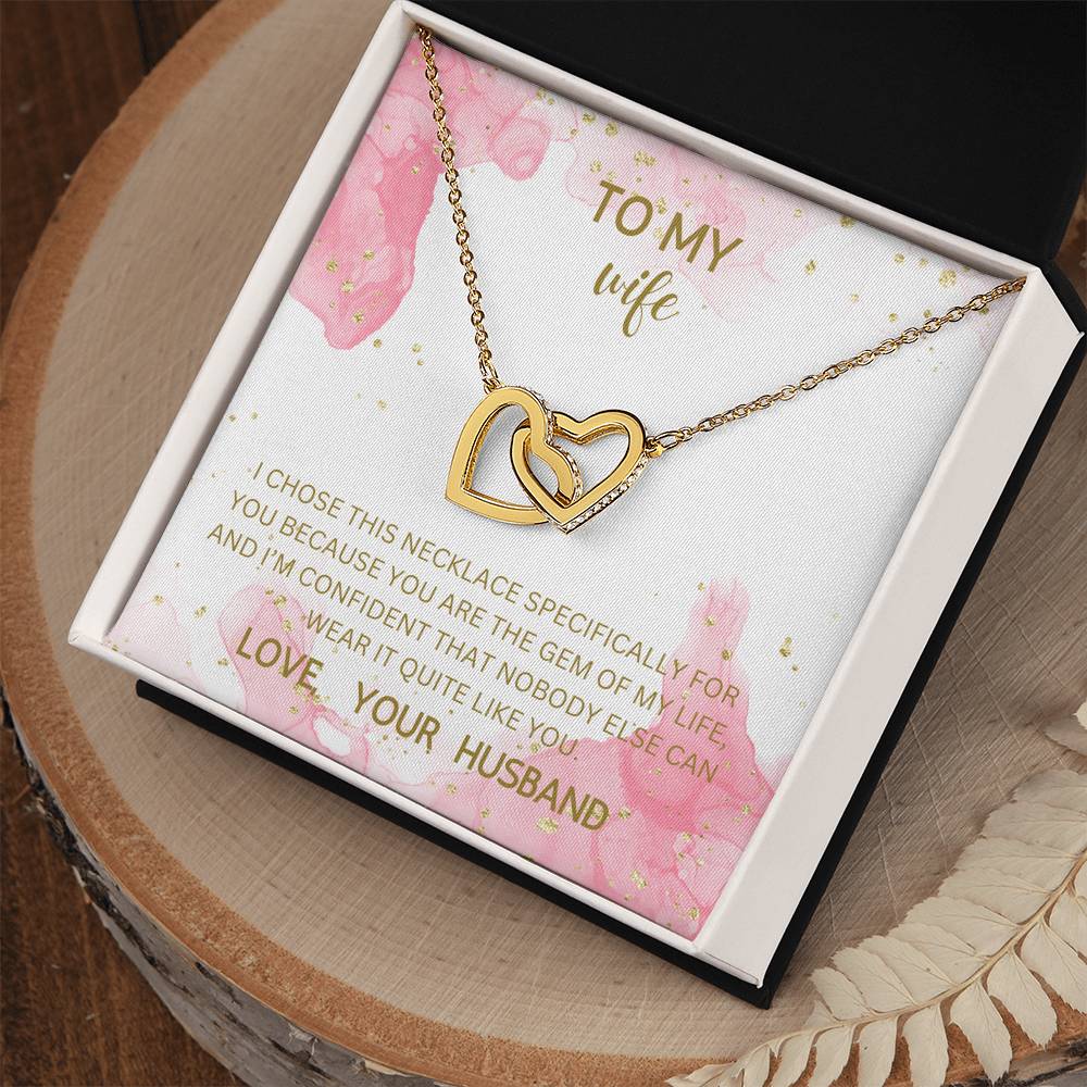 To My Wife Heart Necklace