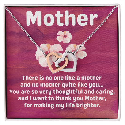 Mother Hibiscus Heart Necklace