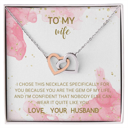 To My Wife Heart Necklace