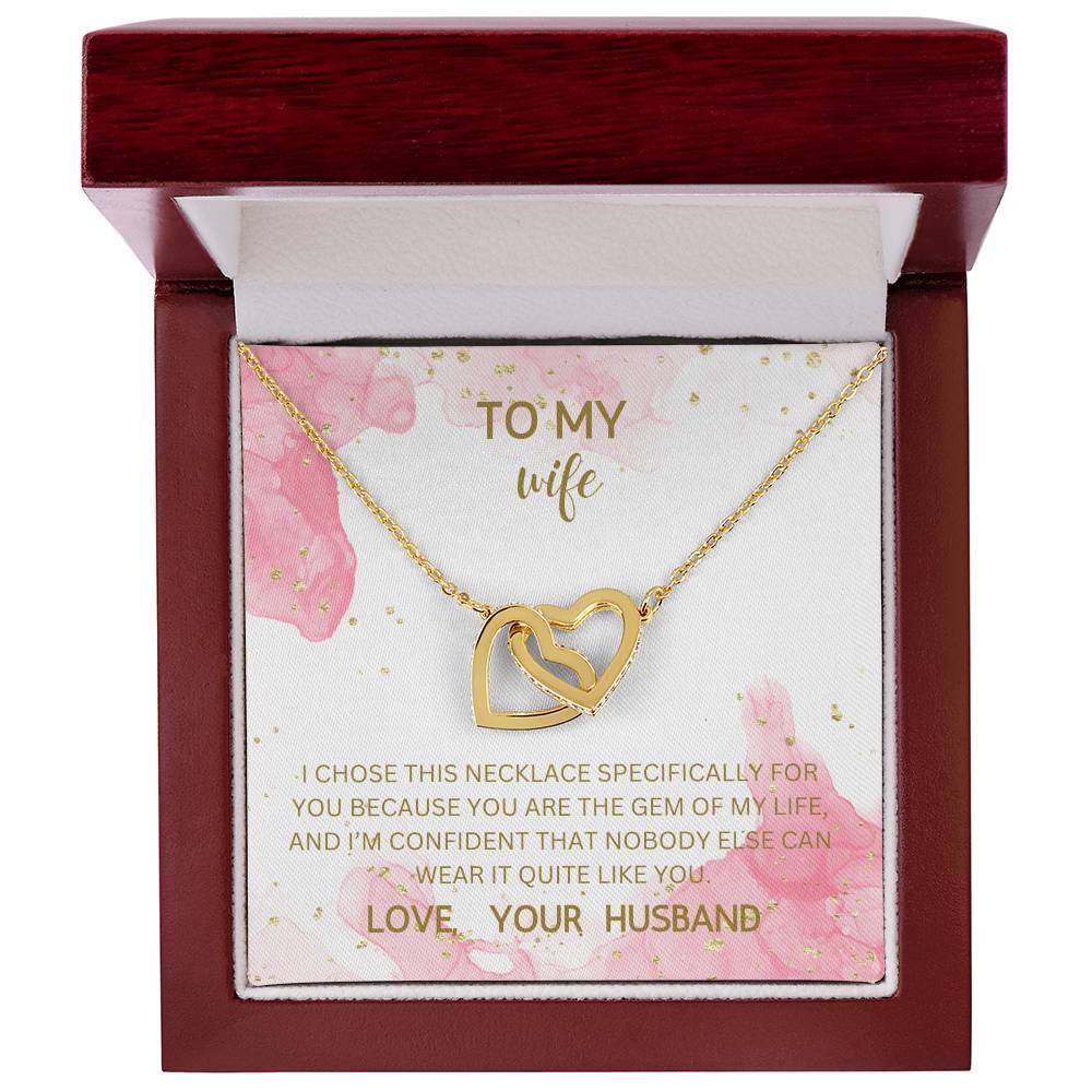 To My Wife Heart Necklace