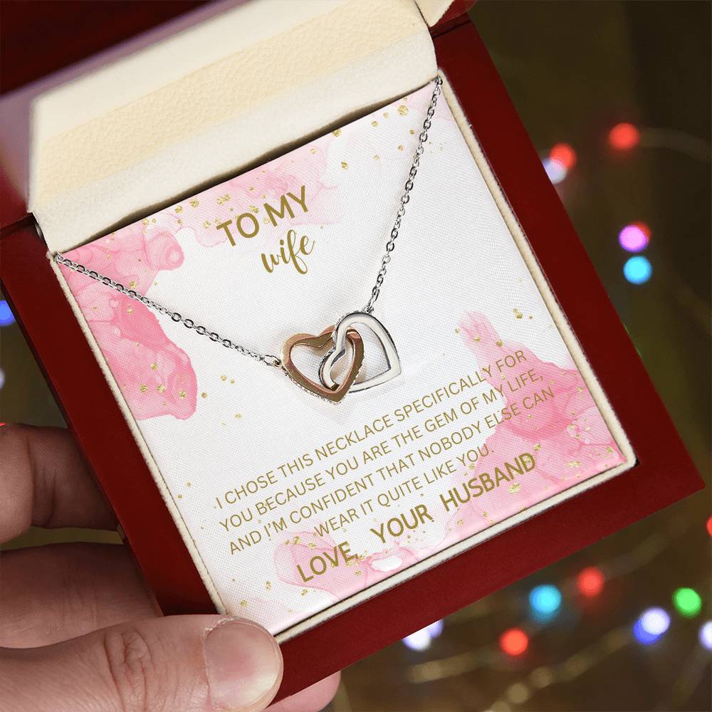 To My Wife Heart Necklace