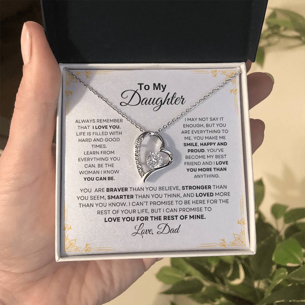 To my Daughter from Dad Love Necklace