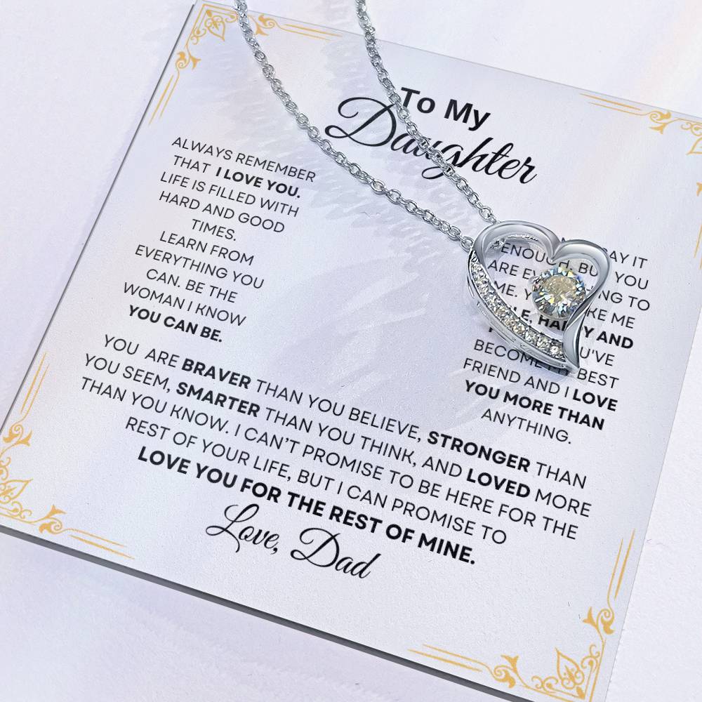 To my Daughter from Dad Love Necklace